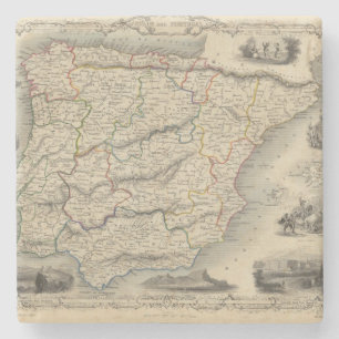 Spain and Portugal 9 Stone Coaster
