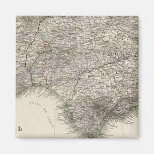 Spain and Portugal, four leaves Magnet
