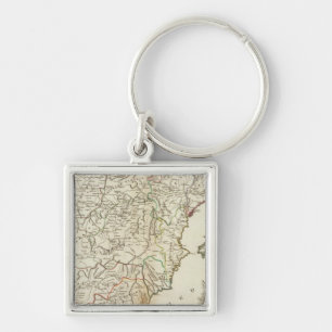 Spain and Portugal Postal Roads Key Ring