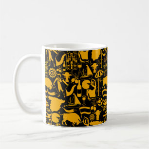 Spain and Spanish Traditions Black and Orange Coffee Mug