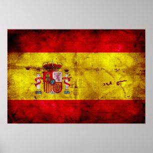 Spain; bandera de España Poster