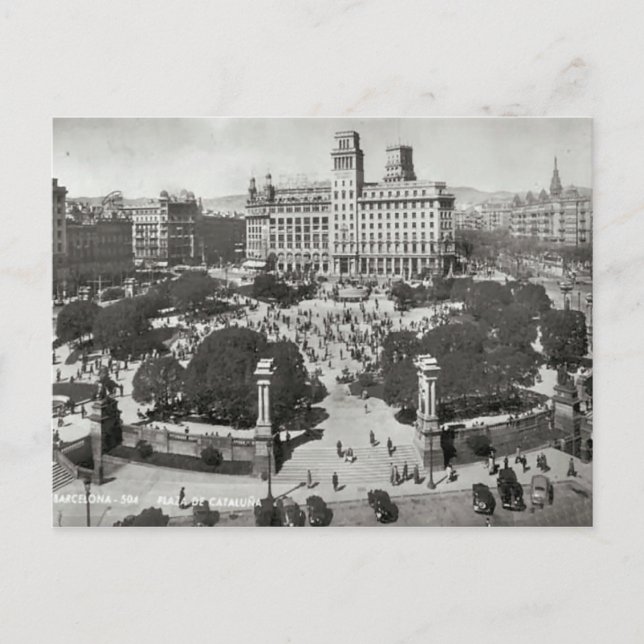 Spain, Barcelona, copy of Vintage postcard (Front)