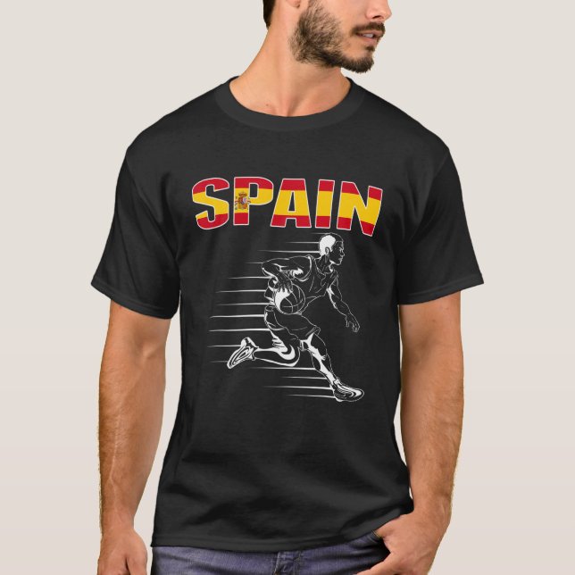 Spain Basketball Fans Jersey Proud Spanish Sport S T-Shirt (Front)
