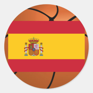 Spain Basketball Team Classic Round Sticker
