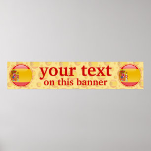 Spain Bubble Flag Banner Poster