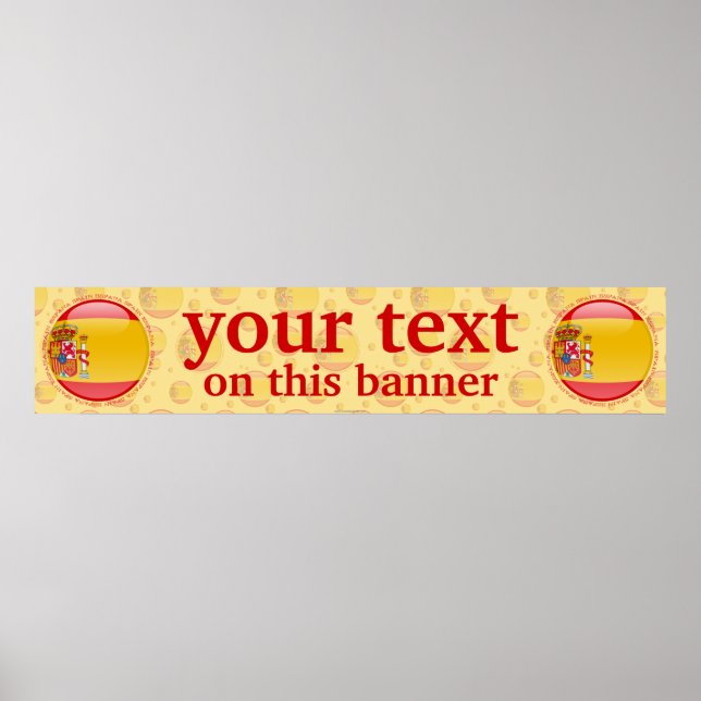 Spain Bubble Flag Banner Poster (Front)