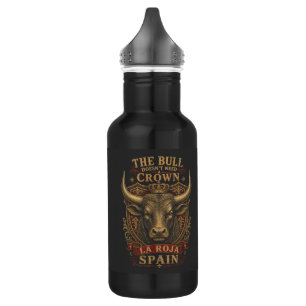 Spain Bull La Roja Vintage Football Fan 532 Ml Water Bottle