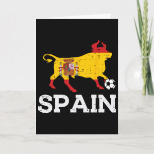 Spain Bull Spanish Soccer Ll Men Women Kids Boys G Card