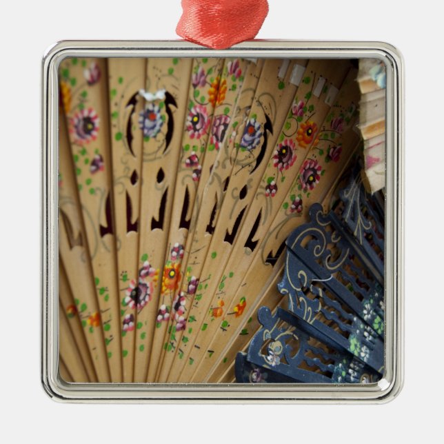 Spain, Cadiz Province, Seville. Historic Santa Metal Ornament (Front)