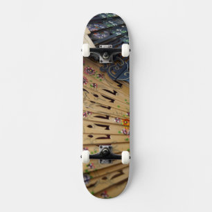 Spain, Cadiz Province, Seville. Historic Santa Skateboard
