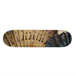 Spain, Cadiz Province, Seville. Historic Santa Skateboard