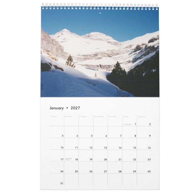 Spain Calendar (Jan 2027)