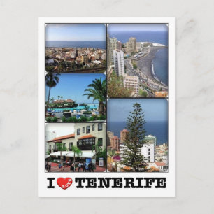 Spain - Canary Islands - Tenerife - I Love - Postcard