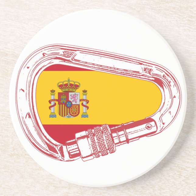 Spain Carabiner Flag Coaster (Front)