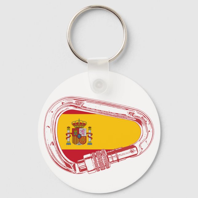 Spain Carabiner Flag Key Ring (Front)