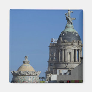 Spain, Catalonia, Barcelona. Barcelona roof top 2 Magnet
