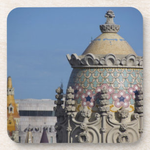 Spain, Catalonia, Barcelona. Barcelona roof top Coaster