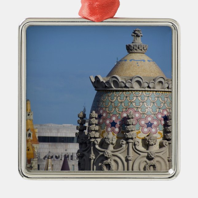 Spain, Catalonia, Barcelona. Barcelona roof top Metal Ornament (Front)