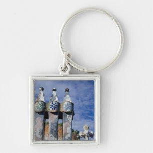 Spain, Catalonia, Barcelona. Casa Batllo (1906). 2 Key Ring