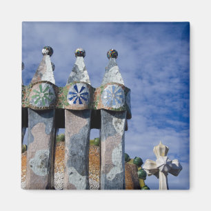 Spain, Catalonia, Barcelona. Casa Batllo (1906). 2 Magnet