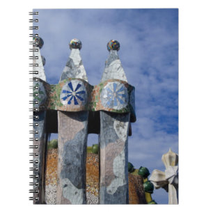 Spain, Catalonia, Barcelona. Casa Batllo (1906). 2 Notebook