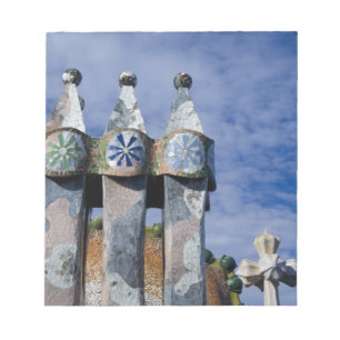 Spain, Catalonia, Barcelona. Casa Batllo (1906). 2 Notepad