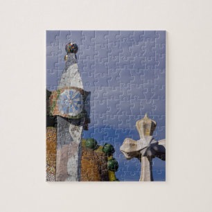 Spain, Catalonia, Barcelona. Casa Batllo (1906). 3 Jigsaw Puzzle