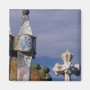 Spain, Catalonia, Barcelona. Casa Batllo (1906). 3 Magnet