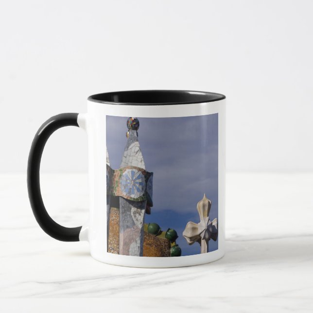 Spain, Catalonia, Barcelona. Casa Batllo (1906). 3 Mug (Left)