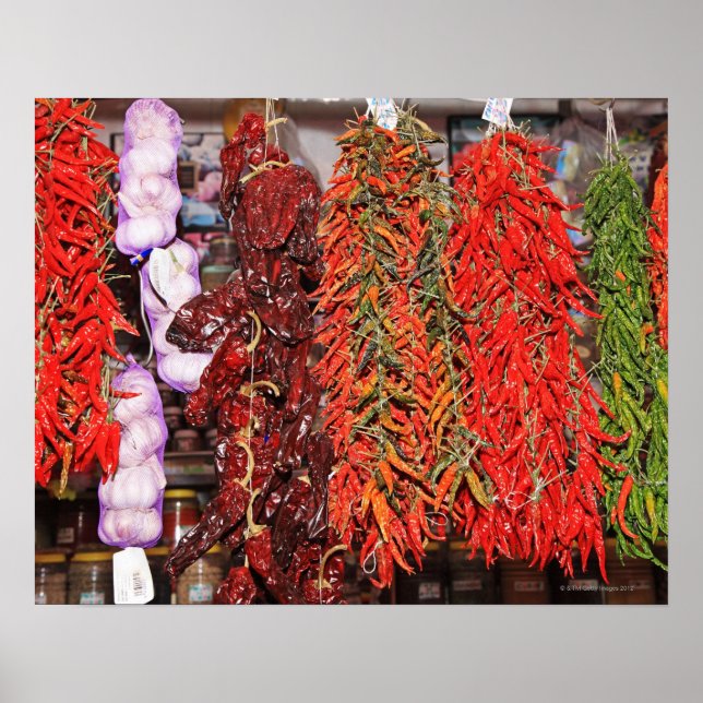 Spain, Catalonia, Barcelona, La Boqueria Market Poster (Front)