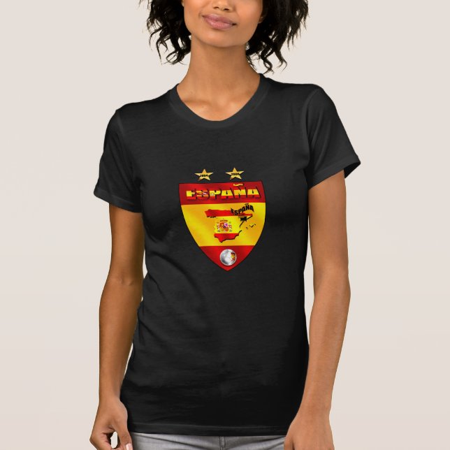 Spain Champions emblem shield T-Shirt (Front)