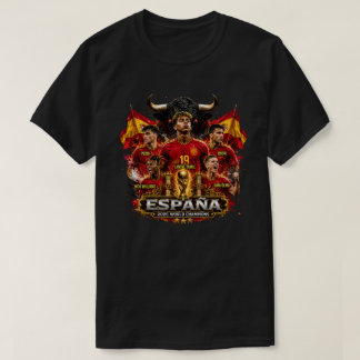 Spain Champions Football T-Shirt | Lamine Yamal, P