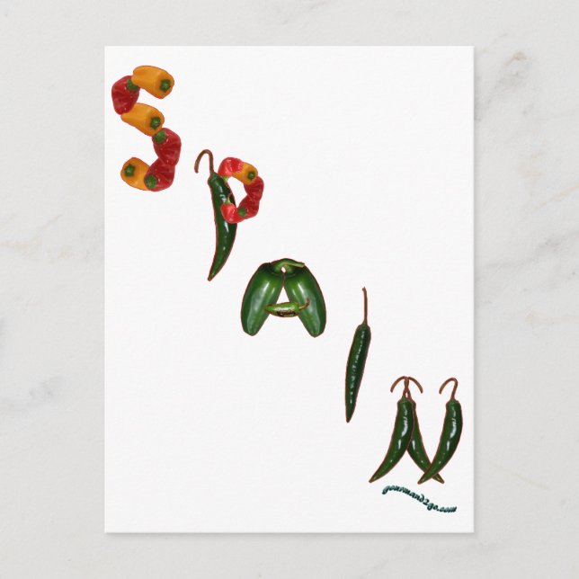 Spain Chilli Peppers Postcard (Front)