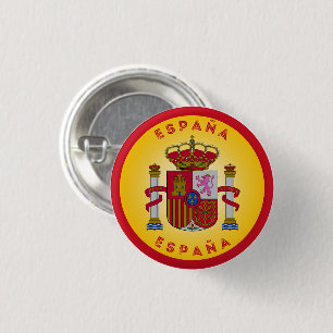 Spain Coat of Arms Circle Shape 3 Cm Round Badge