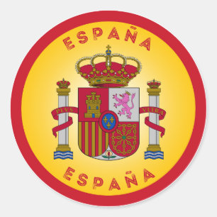 Spain Coat of Arms Circle Shape  Classic Round Sticker