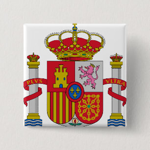 Spain Coat of Arms detail 15 Cm Square Badge