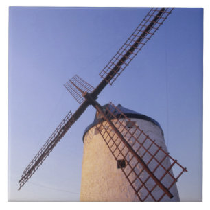 Spain, Consuegra, Castile-La Mancha Windmills 2 Ceramic Tile
