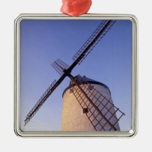 Spain, Consuegra, Castile-La Mancha Windmills 2 Metal Ornament