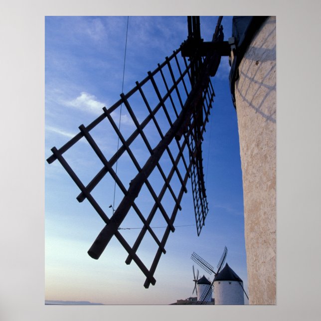 Spain, Consuegra, Castile-La Mancha Windmills Poster (Front)