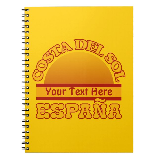 SPAIN Costa Del Sol custom notebook (Front)