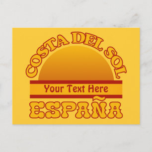 SPAIN Costa Del Sol custom postcard
