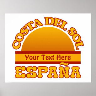 SPAIN Costa Del Sol custom poster