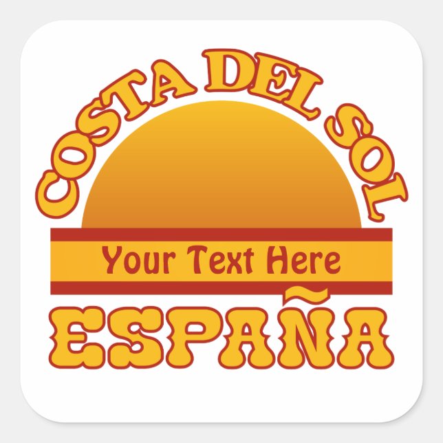 SPAIN Costa Del Sol custom stickers (Front)