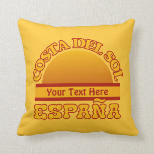 SPAIN Costa Del Sol custom throw pillow