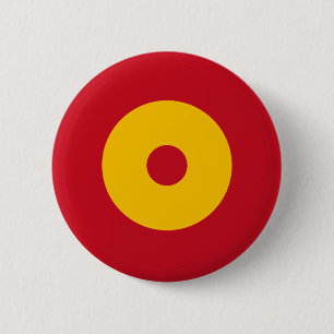 Spain country flag roundel round circle symbol arm 6 cm round badge