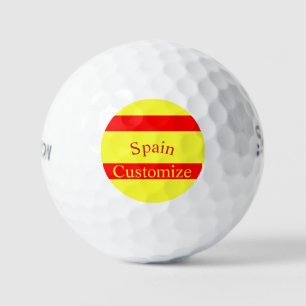 Spain Country Flag Thunder_Cove Golf Balls