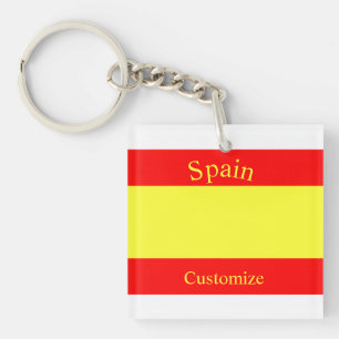 Spain Country Flag Thunder_Cove Key Ring