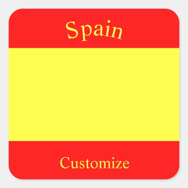 Spain Country Flag Thunder_Cove Square Sticker (Front)