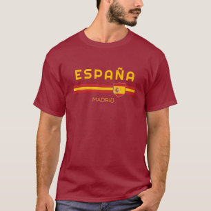 Spain Custom City Patriotic Football Flag Travel T-Shirt