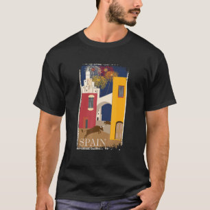 Spain Distressed Vintage Travel Poster Ad T-Shirt